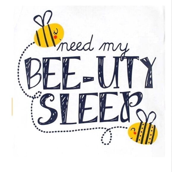 4-piece Girls' Pajama Set Bee Themed Yellow Black NEW - Picture 5 of 10